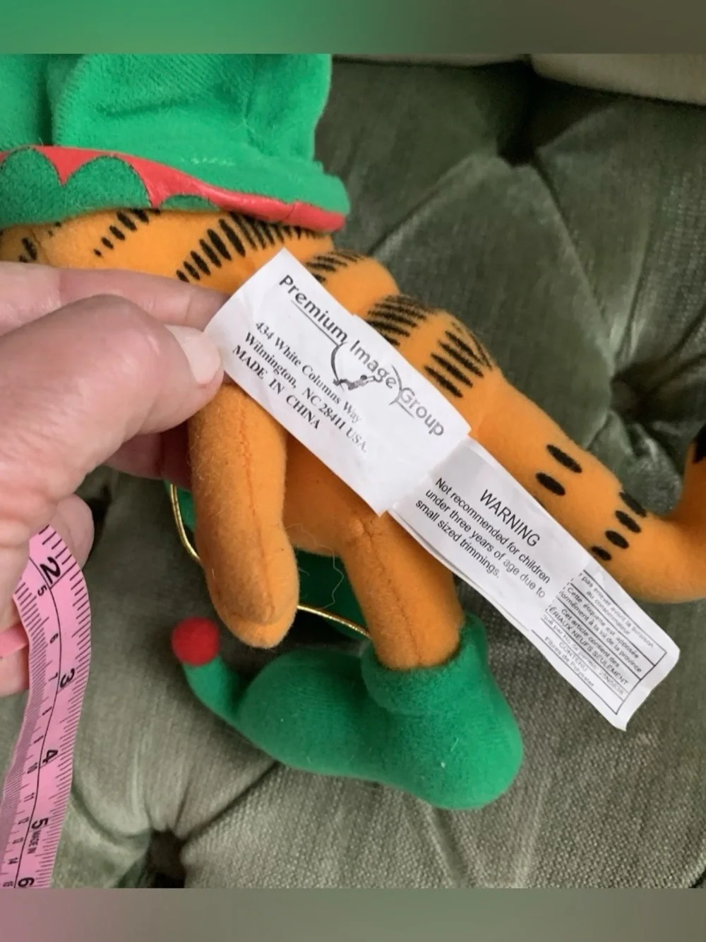 Vintage Special Edition Russell Stover Garfield The Cat Elf Plush W/Elastics